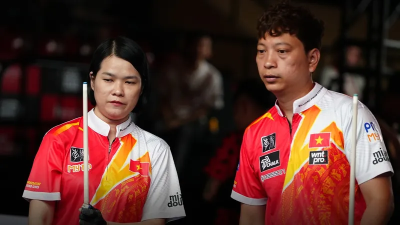 Cặp cơ thủ Dương Quốc Hoàng và Bùi Xuân Vàng dừng bước tại Box Billiards Mixed Doubles Open 2025 