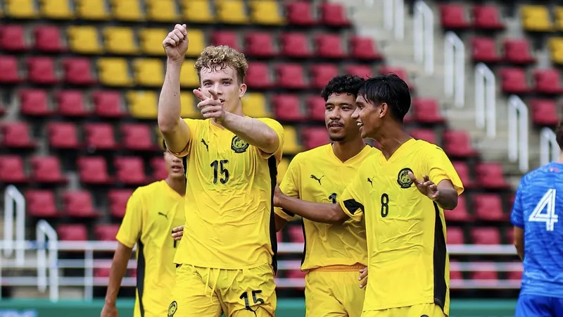 U22 Malaysia chuẩn bị cho SEA Games 33. ẢNH: MALAYSIA NT