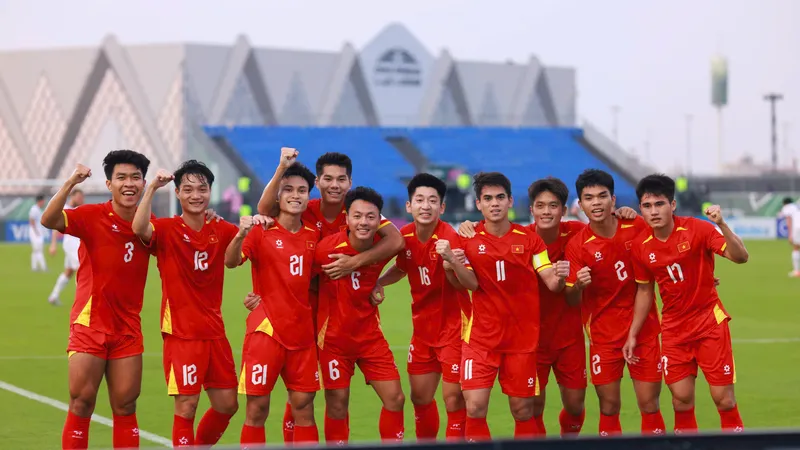 U23 Việt Nam đang nắm lợi thế rất lớn trong cuộc đua vào tứ kết U23 châu Á 2026. ẢNH: TED TRẦN 