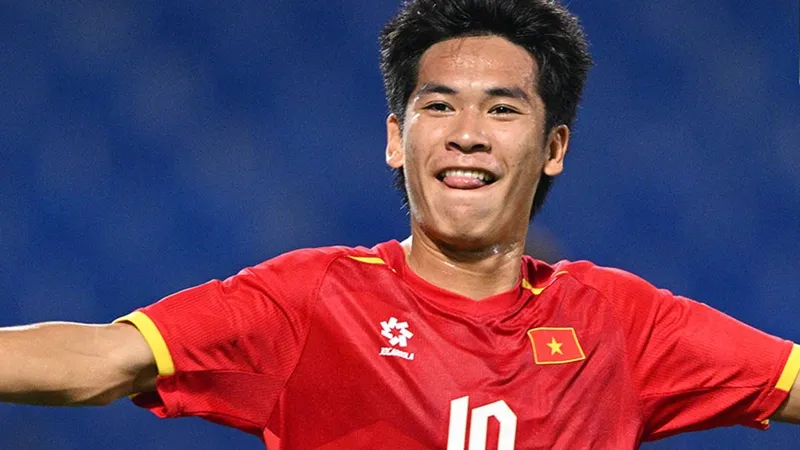 Tiền vệ Lê Văn Thuận là người đã góp công lớn mang về bàn thắng thứ 2 cho U23 Việt Nam. ẢNH: AFC 