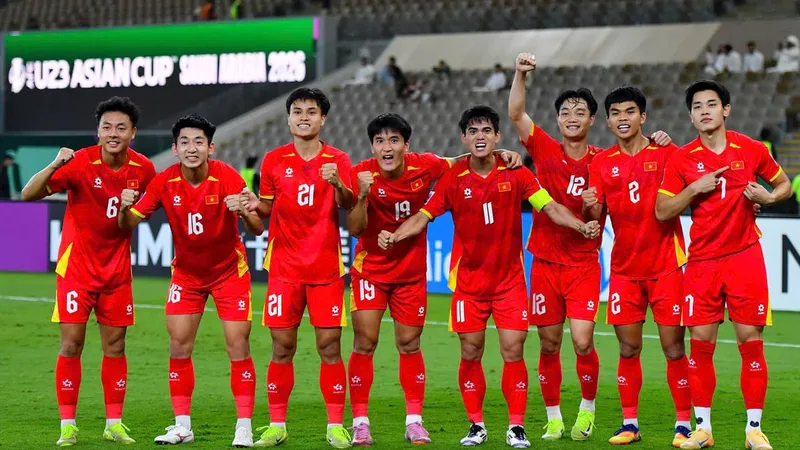 U23 Việt Nam đoạt vé vào vòng bán kết U23 châu Á 2026. ẢNH: AFC 