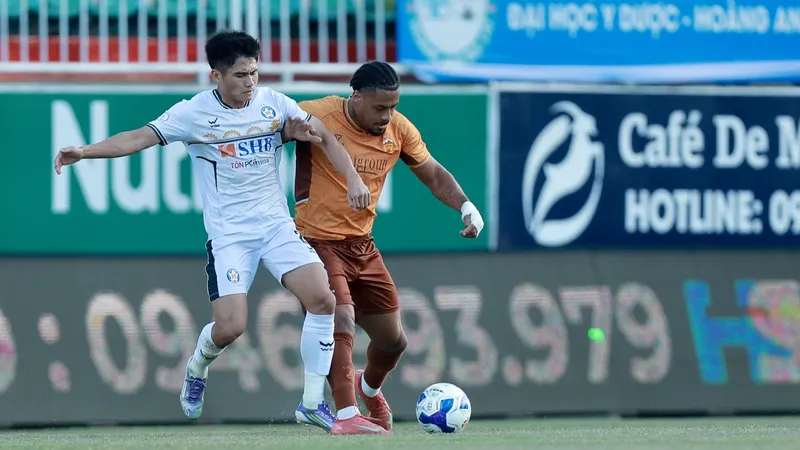 Đà Nẵng đứng trước cơ hội trả món nợ đã thua 0-1 trước HAGL ở lượt đi V-League 2025-2026. ẢNH: ANH TRẦN 
