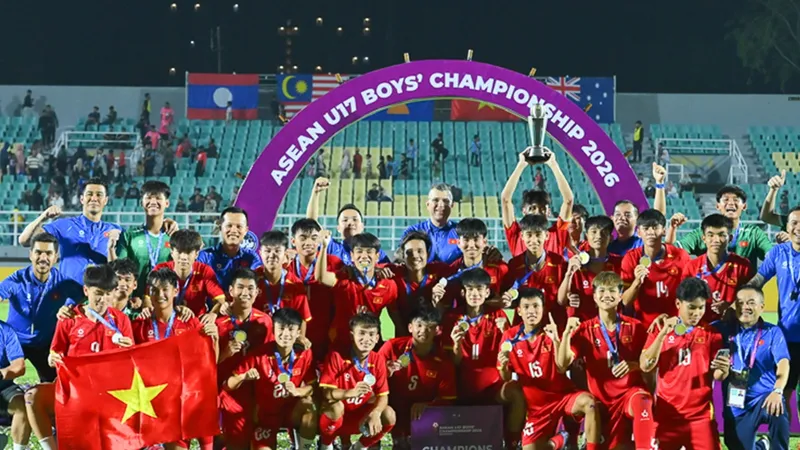 U17 Việt Nam gây tiếng vang trên truyền thông quốc tế. ẢNH: VFF 