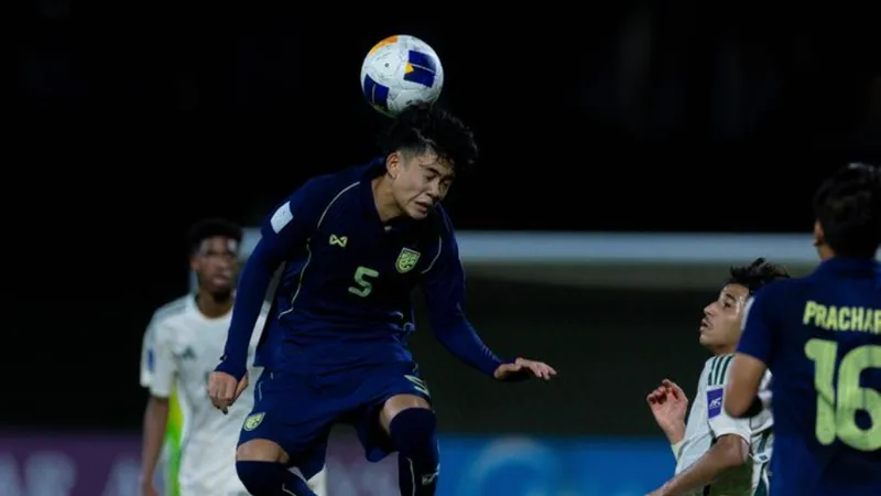 U17 Thái Lan kết thúc sớm hành trình săn vé dự U17 World Cup 2026. ẢNH: AFC