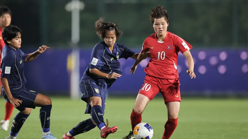 U17 nữ Thái Lan đánh rơi cơ hội giành quyền tham dự U17 nữ World Cup 2026. ẢNH: AFC