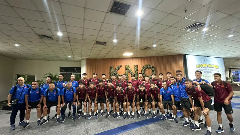 U19 Việt Nam đã đặt chân đến Medan (Indonesia) chuẩn bị tham dự Giải U19 Đông Nam Á 2026. ẢNH: NHẬT ĐOÀN 