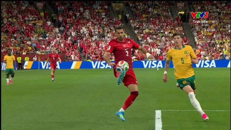 Các cầu thủ Thổ Nhĩ Kỳ thất bại trong ngày trở lại World Cup sau 24 năm. ẢNH: VTV 