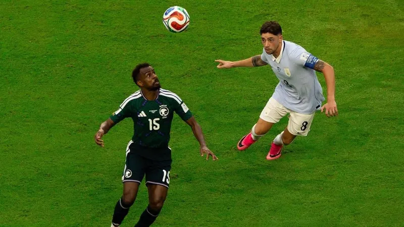 Saudi Arabia cầm hòa Uruguay ở trận ra quân World Cup 2026. ẢNH: SAFF 