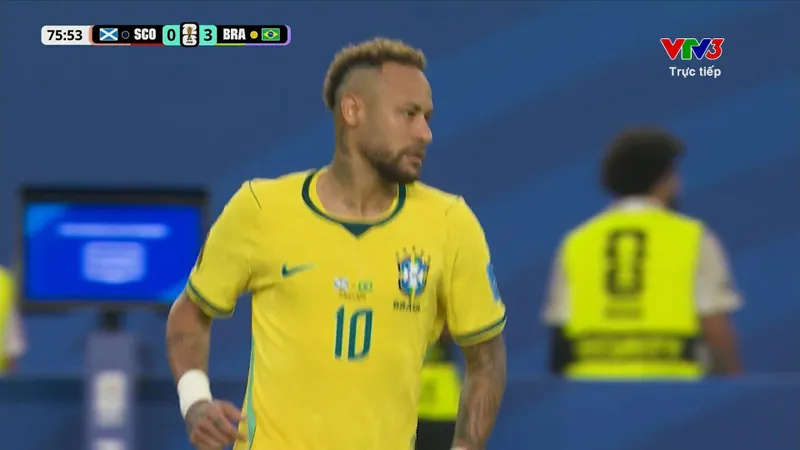 Neymar đã có trận đầu tiên tại World Cup 2026. ẢNH: VTV