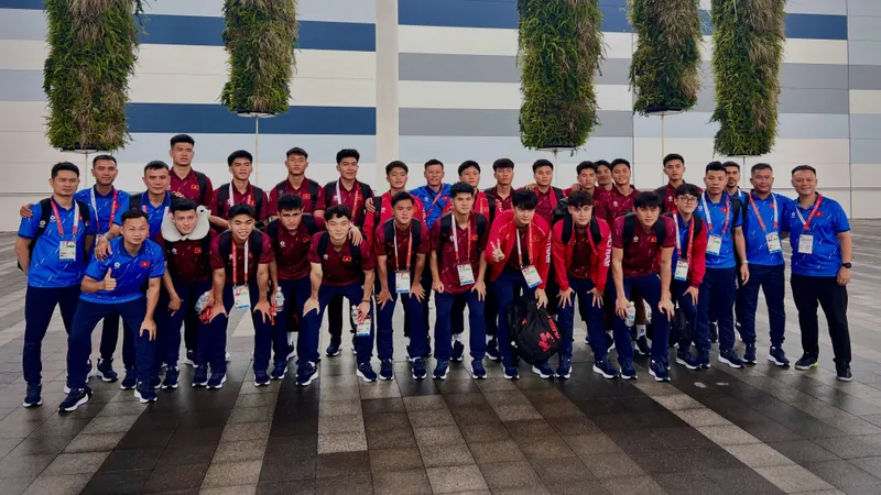 U23 Việt Nam đã có mặt tại Nagoya (Nhật Bản). ẢNH: TÂM HÀ 