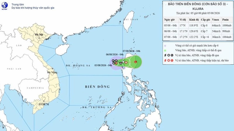  3号台风路径异常 不影响越南沿海及陆地