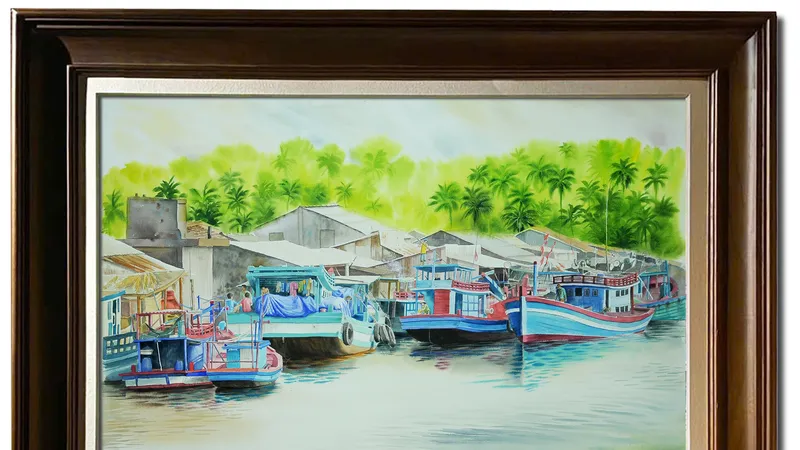 Họa sĩ Vũ Thành Tâm khai mạc triển lãm cá nhân đầu tiên mang tên Non nước thanh bình.