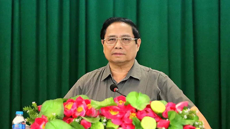 Thủ tướng Phạm Minh Chính phát biểu tại buổi tiếp xúc cử tri TP Cần Thơ