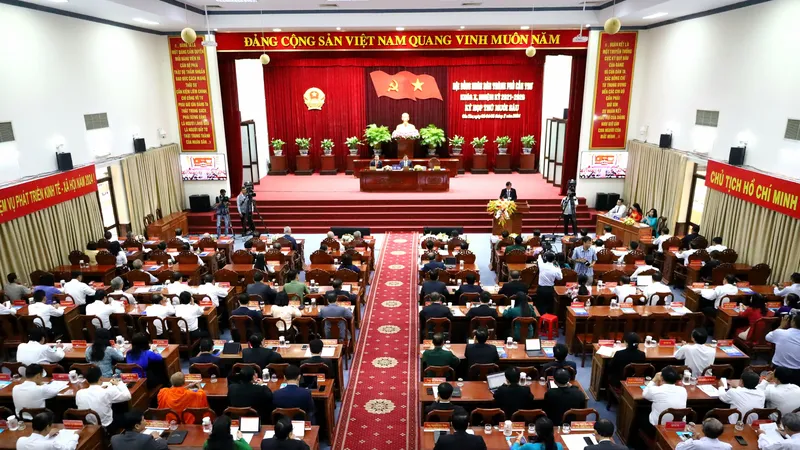 Quang cảnh khai mạc kỳ họp HĐND TP Cần Thơ sáng 3-7
