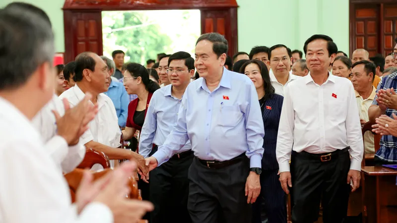Chủ tịch Quốc hội Trần Thanh Mẫn tiếp xúc cử tri tại Vị Thủy, TP Cần Thơ
