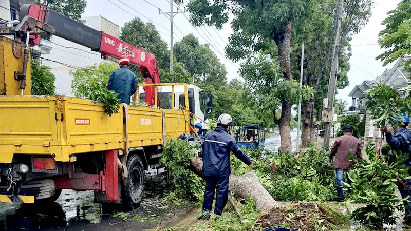 ĐBSCL: Mưa lớn kèm dông lốc làm hàng trăm căn nhà bị sập, tốc mái