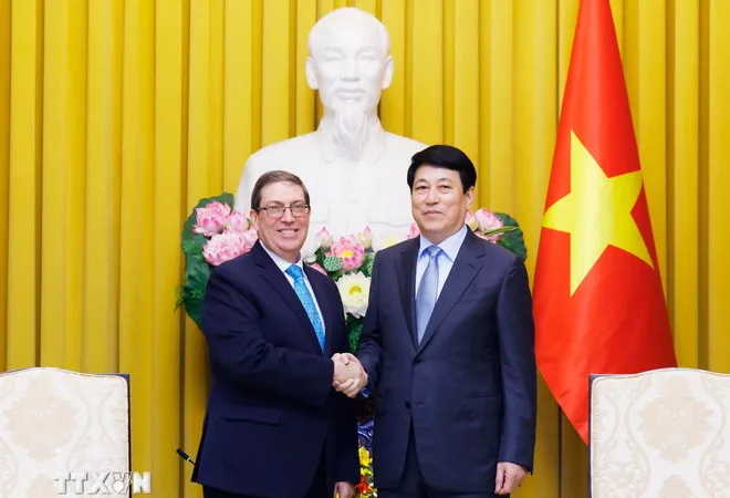 Chủ tịch nước Lương Cường tiếp Bộ trưởng Bộ Ngoại giao Cuba