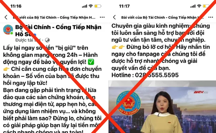 Cảnh báo tình trạng giả mạo Facebook Bộ Tài chính để lừa đảo