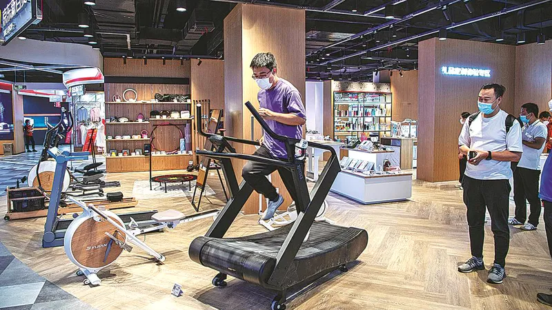 Một người tiêu dùng thế hệ Z đang trải nghiệm sản phẩm tại một cửa hàng. Ảnh: CHINA DAILY