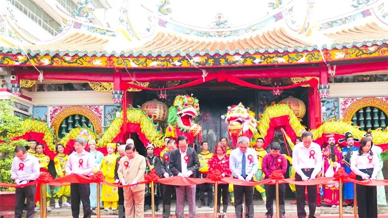 Khánh thành công trình tu sửa - tôn tạo Di tích kiến trúc nghệ thuật cấp quốc gia Hội quán Nhị Phủ