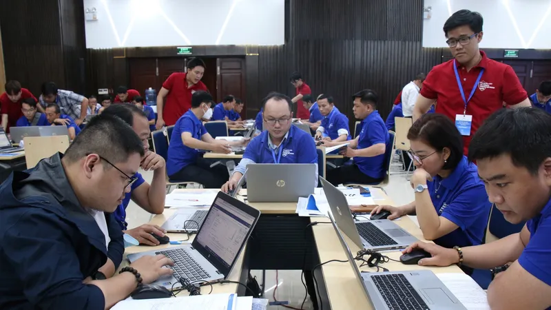 Các lực lượng tham gia diễn tập thực chiến An toàn thông tin mạng năm 2022 tại Công viên phần mềm Quang Trung, TPHCM 