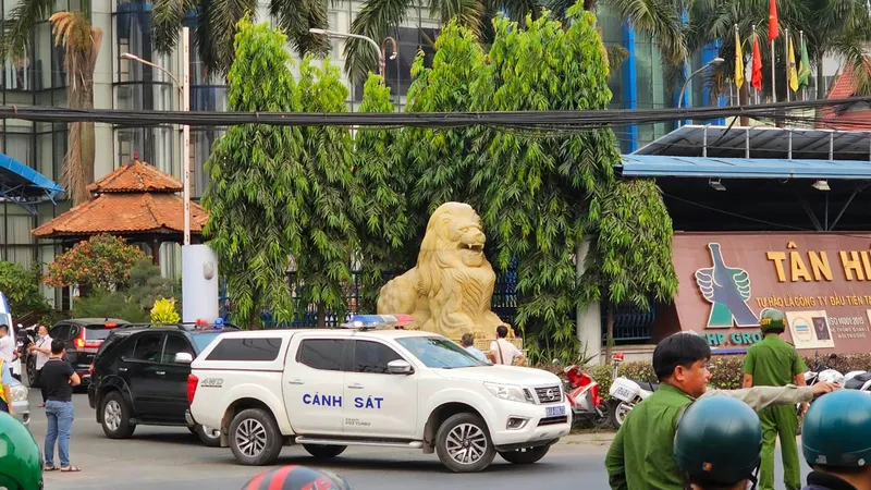 Lực lượng công an tại hiện trường