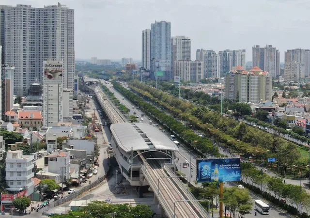 Trạm metro Thảo Điền trên tuyến metro số 1 Bến Thành - Suối Tiên. Ảnh: HOÀNG HÙNG