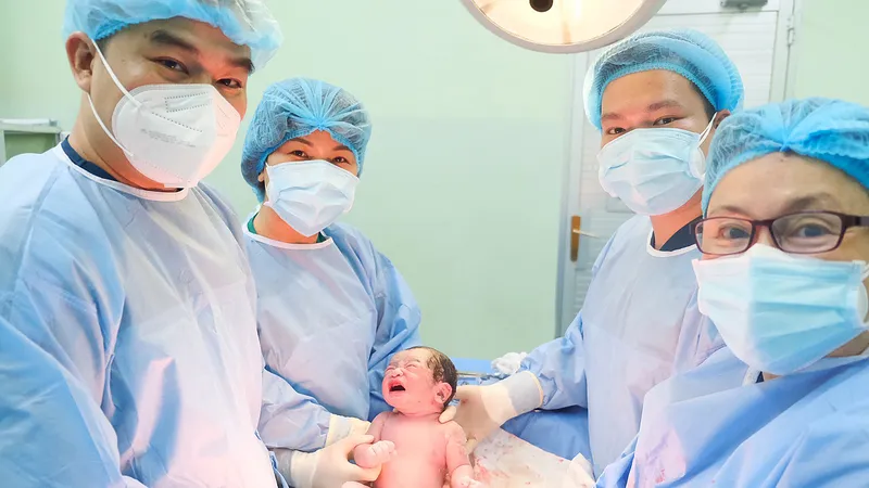 Một ca sinh mổ tại Bệnh viện Hùng Vương, TPHCM