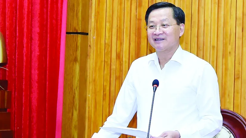 Phó Thủ tướng Lê Minh Khái phát biểu tại buổi làm việc