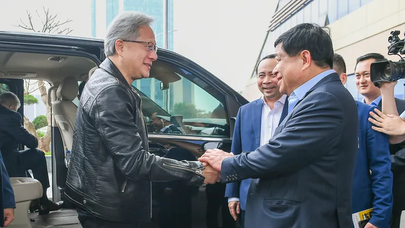 Bộ trưởng Bộ KH-ĐT Nguyễn Chí Dũng đón tiếp Chủ tịch Tập đoàn Nvidia, tỷ phú Jensen Huang