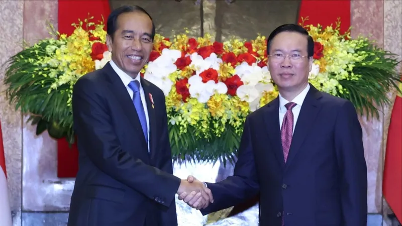 Chủ tịch nước Võ Văn Thưởng chủ trì lễ đón chính thức Tổng thống Indonesia