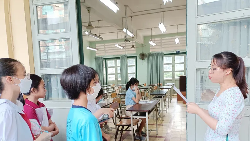 Học sinh chuẩn bị thi khảo sát năng lực vào lớp 6 Trường THPT chuyên Trần Đại Nghĩa (quận 1) năm học 2023-2024
