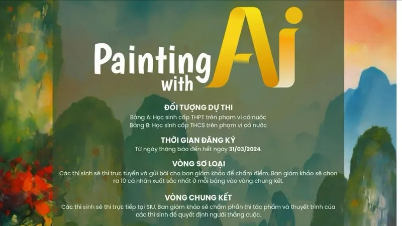 Học sinh phổ thông thi vẽ tranh bằng ứng dụng AI