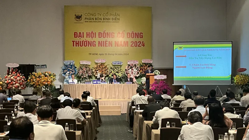 Đại hội đồng cổ đông Công ty CPPB Bình Điền diễn ra vào sáng 26-4