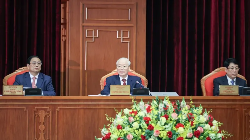 Ngày làm việc thứ hai Hội nghị Trung ương 9, khóa XIII: Thảo luận Đề cương dự thảo các văn kiện trình Đại hội XIV của Đảng