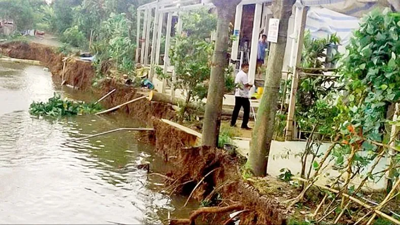 3 vụ sạt lở ở Hậu Giang, Long An
