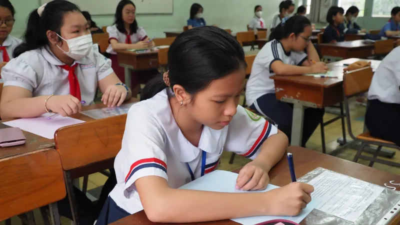 TPHCM: Khoảng 4.300 thí sinh tham gia khảo sát vào lớp 6 Trường THCS-THPT Trần Đại Nghĩa