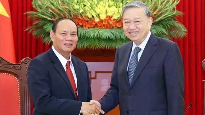 Tổng Bí thư Tô Lâm tiếp Phó Thủ tướng, Bộ trưởng Bộ Công an Lào