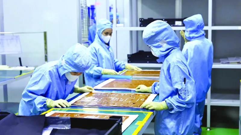 Công ty TNHH Doosan Electro-Materials Việt Nam (KCN Đại An, tỉnh Hải Dương) là một doanh nghiệp FDI Hàn Quốc sản xuất bảng mạch, thiết bị bảng mạch điện tử. Ảnh: VIẾT CHUNG