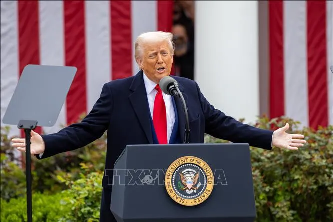 Tổng thống Mỹ Donald Trump. Ảnh: THX/TTXVN