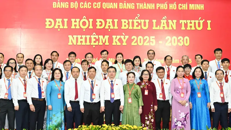 Bế mạc Đại hội đại biểu Đảng bộ các cơ quan Đảng TPHCM nhiệm kỳ 2025-2030