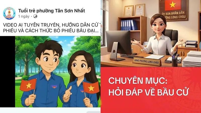 Nhiều địa phương đã ứng dụng công nghệ AI để truyền tải thông tin chính thống, xây dựng các sản phẩm truyền thông sinh động. Ảnh chụp màn hình
