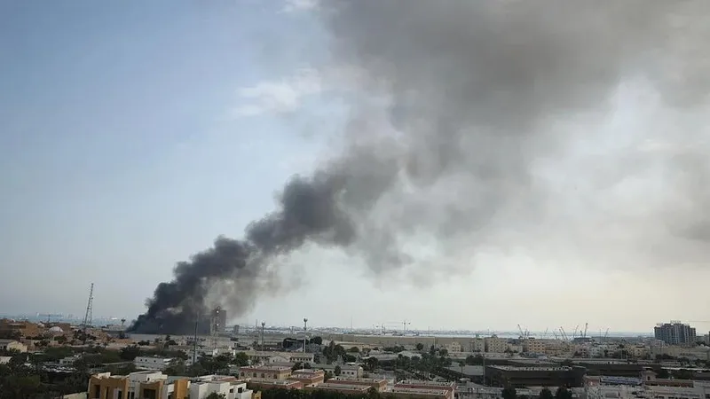 Một cơ sở ở UAE bị Iran tấn công trả đũa. Ảnh: GETTY IMAGE