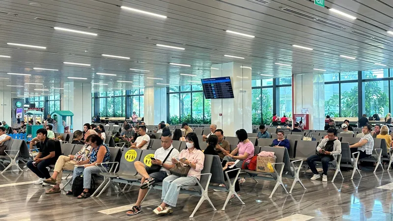 Hành khách chờ lên máy bay tại nhà ga T3
