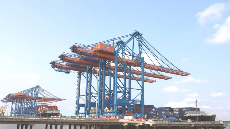 Cụm cảng Cái Mép. Ảnh: QUỐC HÙNG