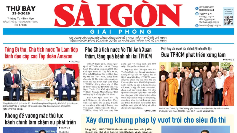 BÁO SÀI GÒN GIẢI PHÓNG - NGÀY 23/5/2026