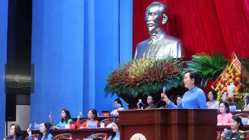 Đại hội đại biểu Phụ nữ toàn quốc lần thứ XIV, nhiệm kỳ 2026-2031 tiến hành bầu Ban Chấp hành Trung ương Hội LHPN Việt Nam khóa XIV. Ảnh: THU HÀ.
