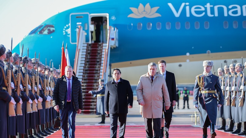 越南政府总理范明政开始对俄罗斯进行正式访问
