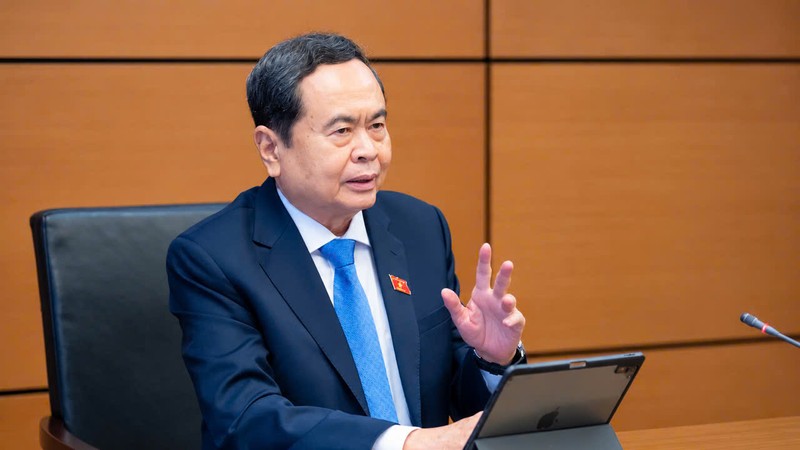 国会主席陈青敏会上致辞一。 图：曰忠