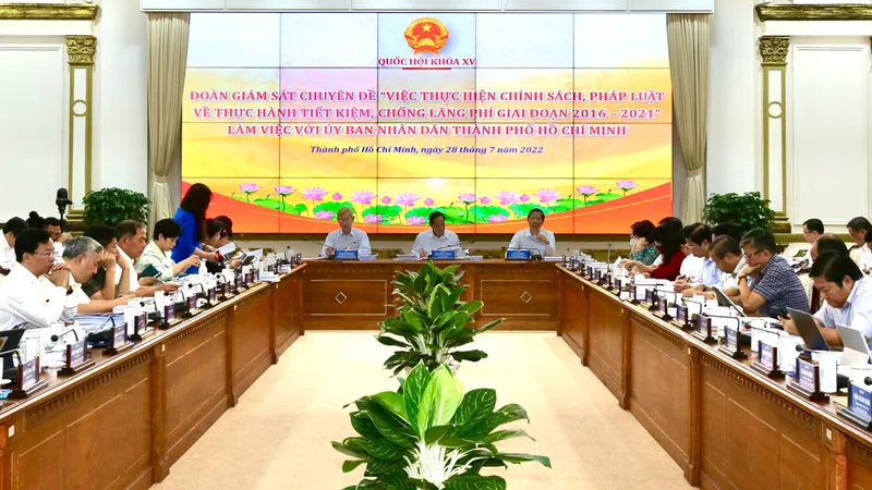 Quốc hội giám sát về công tác thực hành tiết kiệm, chống lãng phí tại TPHCM